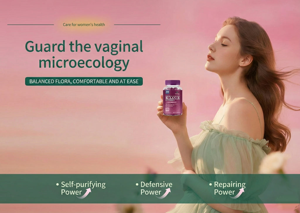 Weluoju Premium Feminine Balance Gummies - 50 Billion CFUs for Vaginal Health & pH Balance